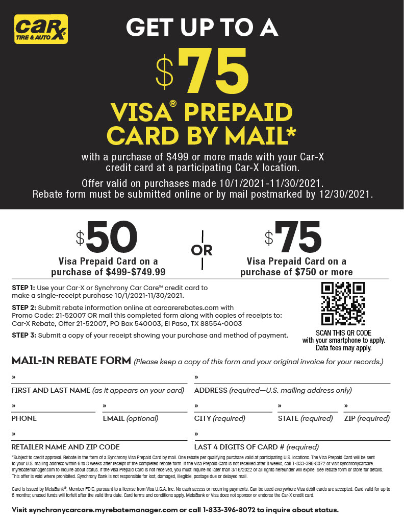 synchrony rebate oct nov 21 car x synchrony rebate oct nov