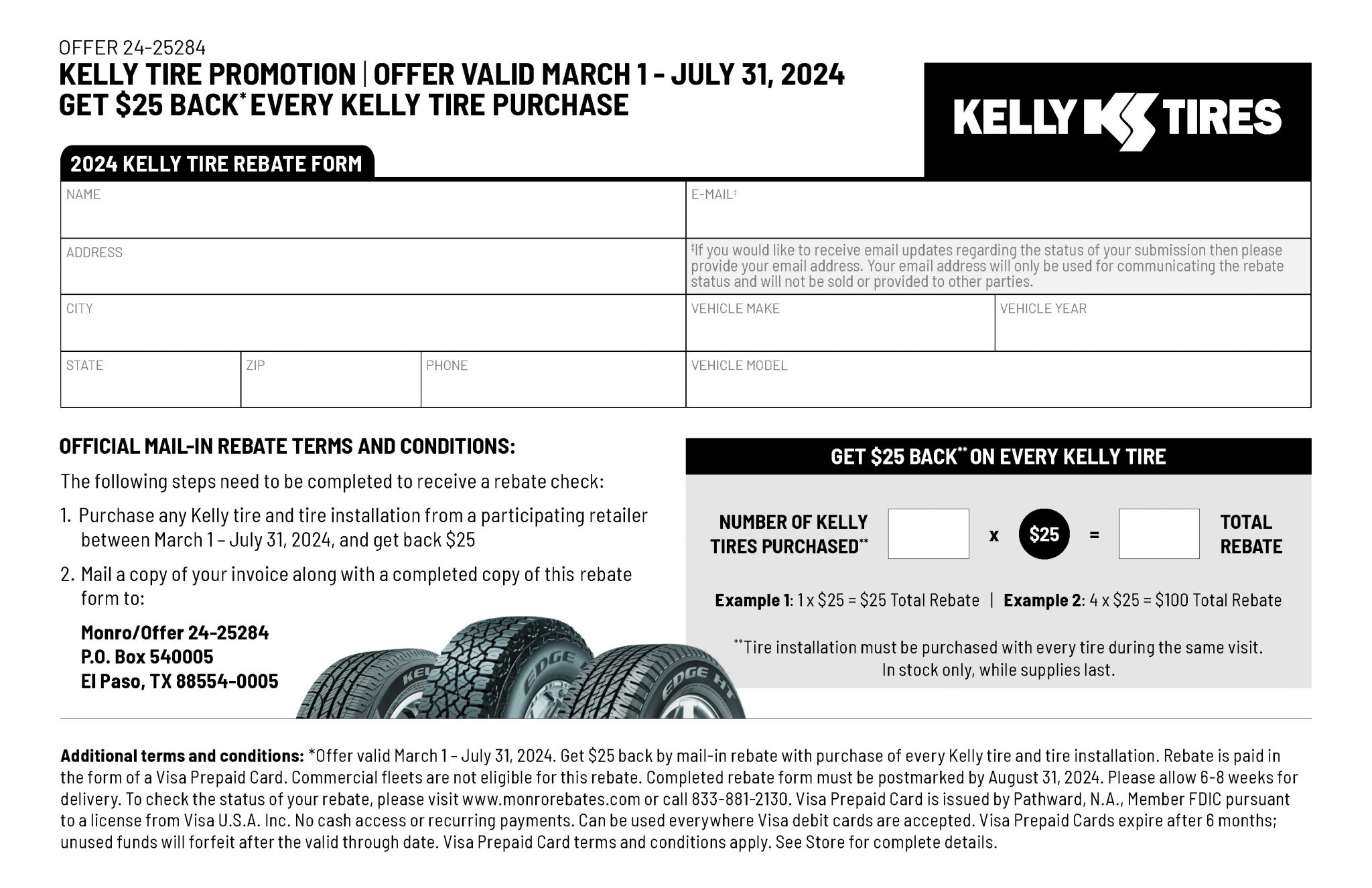 Kelly Rebate Summer 2024 CarX