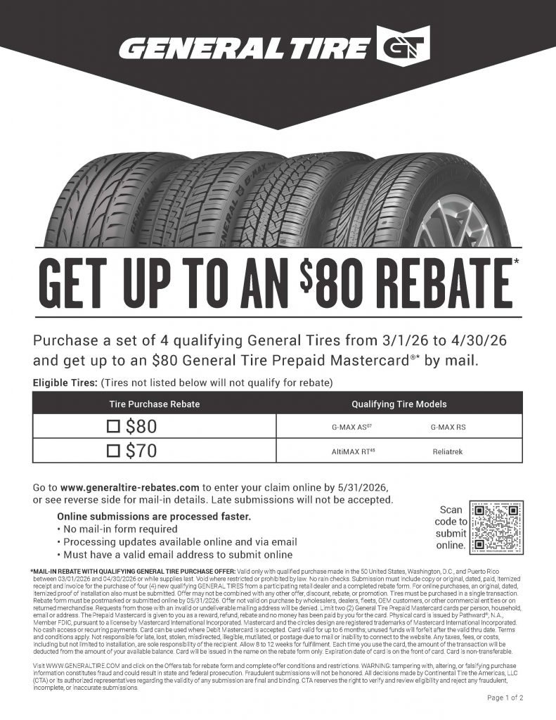 General Tire Rebate