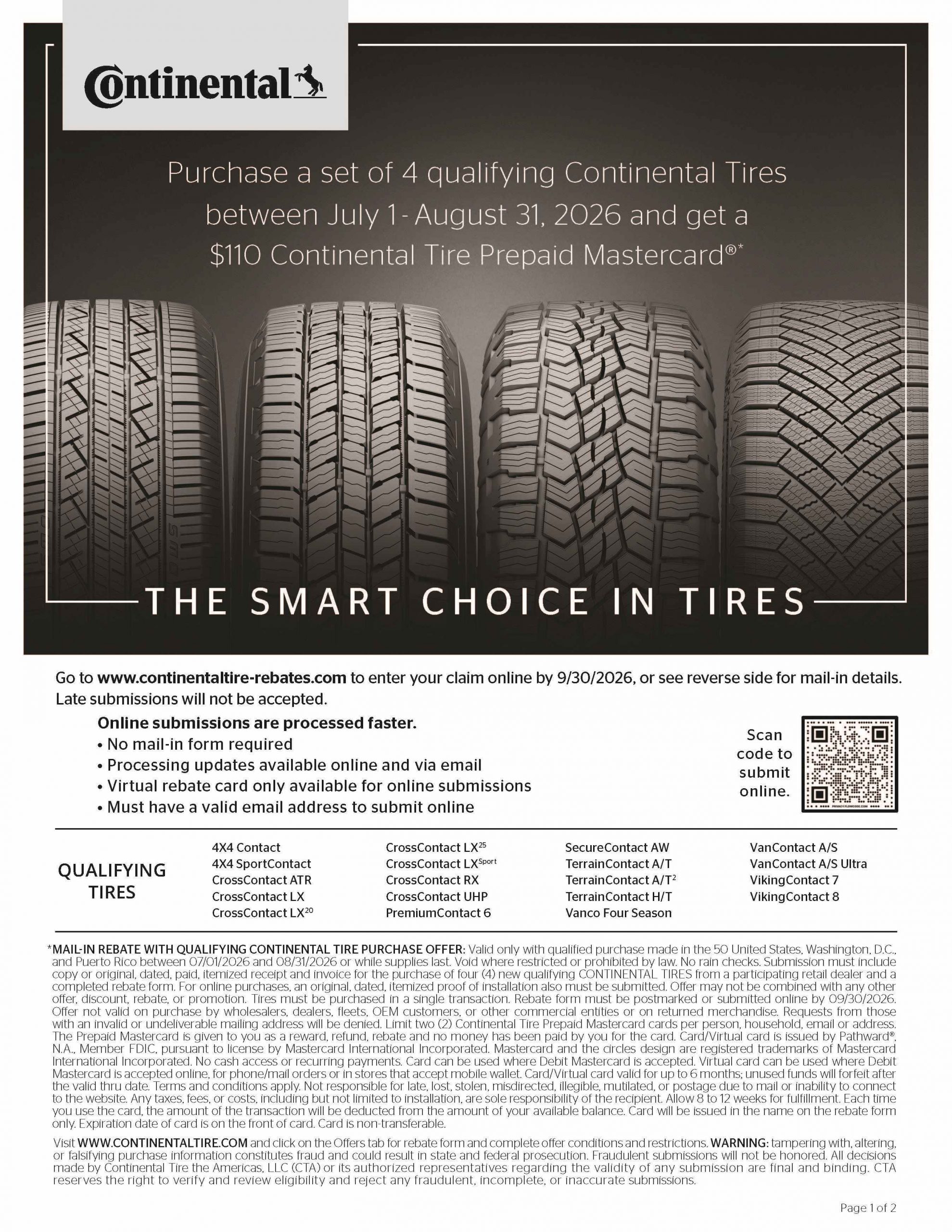 Continental Tire Rebate